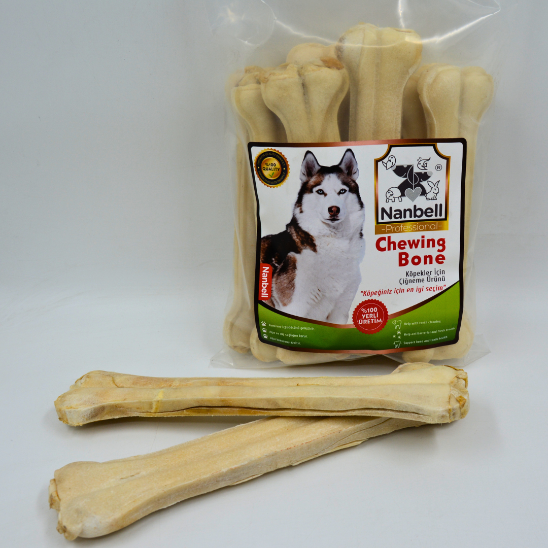 Nanbell 27cm Köpek (Çiğneme) Kemiği Sütlü (6'lı)