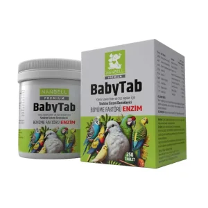 Nanbell BabyTab Büyüme Faktörü Enzim – Yavru Güvercin ve Süs Kuşları İçin Sindirim Sistemi Destekleyici, 250 Tablet