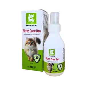 Nanbell Bitred Crew Ban – Kediler İçin Antikanibal ve Isırma Önleyici Sprey 100 ml | Tüy Yolma, Yalama ve Isırmayı Engeller